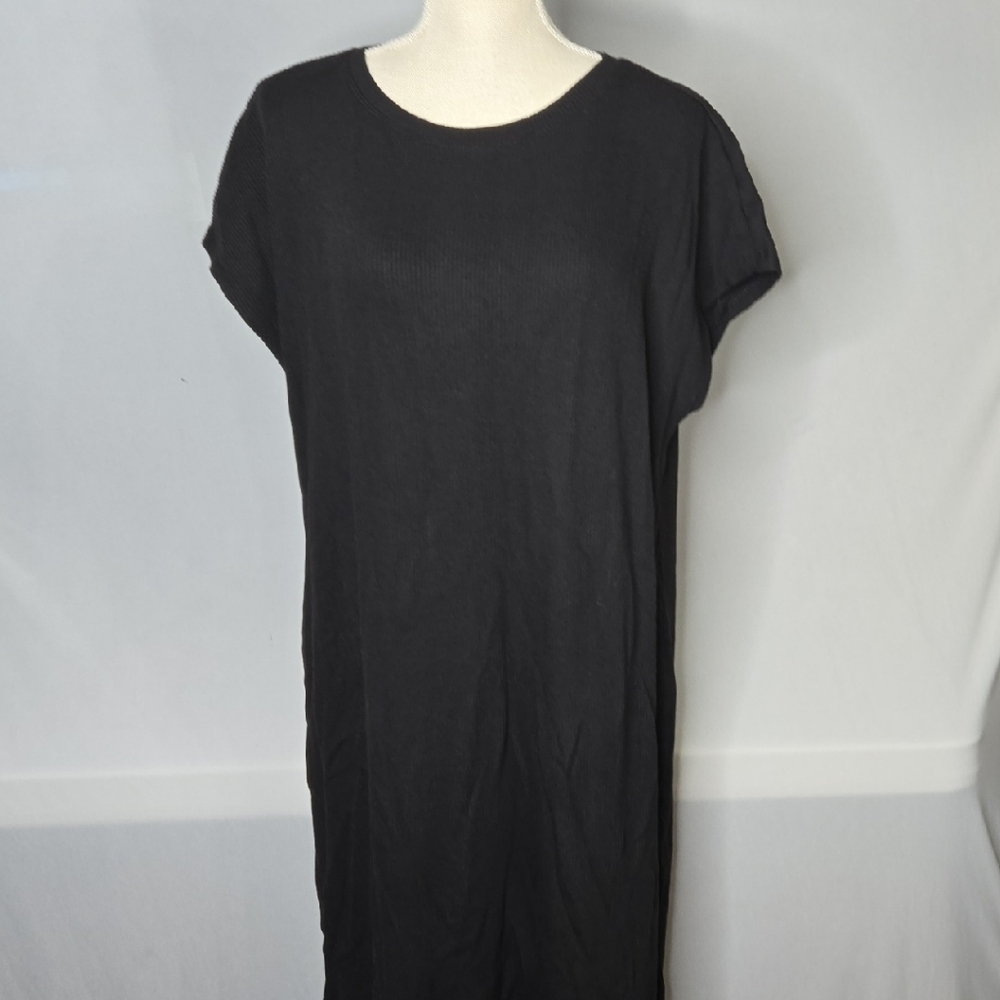 Old Navy Ribbed Sleeveless Maxi Column Dress In Black Size XL
